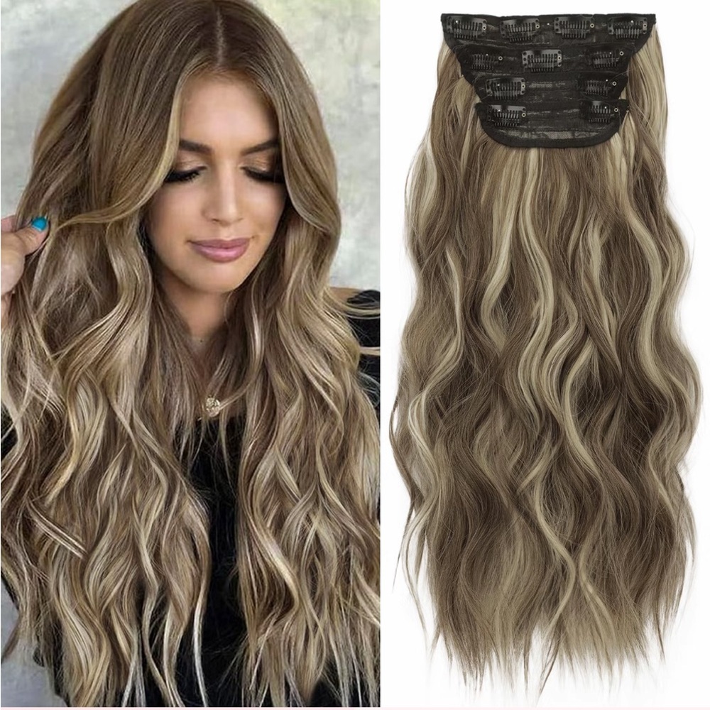 Synthetic Clip In Hair Extensions‎